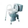 Toilet aid frame, adjustable height