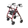 317 Walking Aid 4 wheeled walker, Seat h't 21½", Handle h't 32-36½", RED