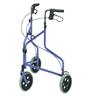 Walking Aid 3 wheeled walker, c/braked, lightweight - Blue