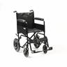 Transit Wheelchair, Solid Tyres, 18" Seat Width, Black, Swingaway Footrests, Crash Tested.