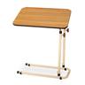 Overbed table with split legs, no castors