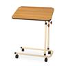 Overbed table with split legs, with castors