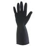 Chemical Resistant Rubber Gloves, Black, Unlined, Size 9 / M