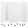White Four-Panel Mobile Screen Frame