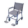 Mobile Commode, Braked Castors, Removable Arms and Swingaway Footrests